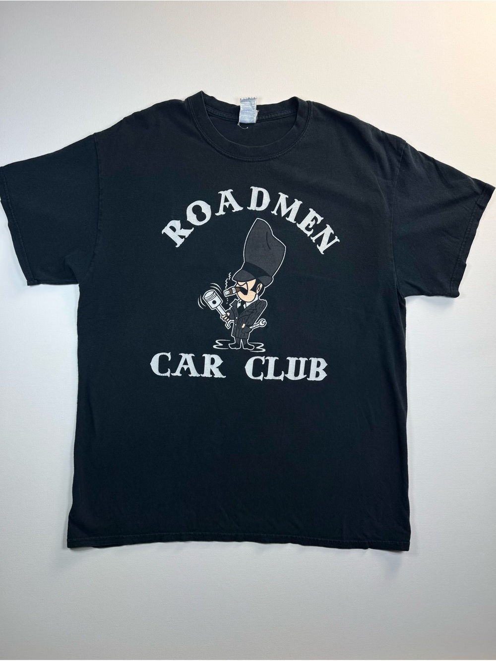 Roadmen Car Club America Black Graphic T Shirt Hot Rod Men’s Large Indie Grunge